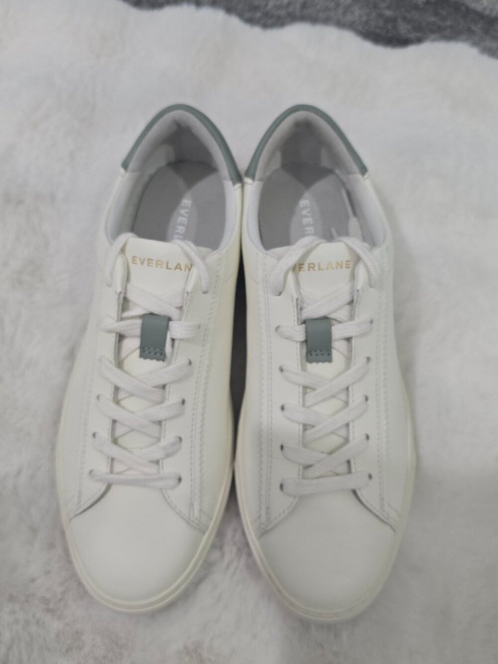 Everlane Day Sneaker White Leather Grey Shadow Women's Sizes NEW  Tennis Prep - Picture 13 of 15